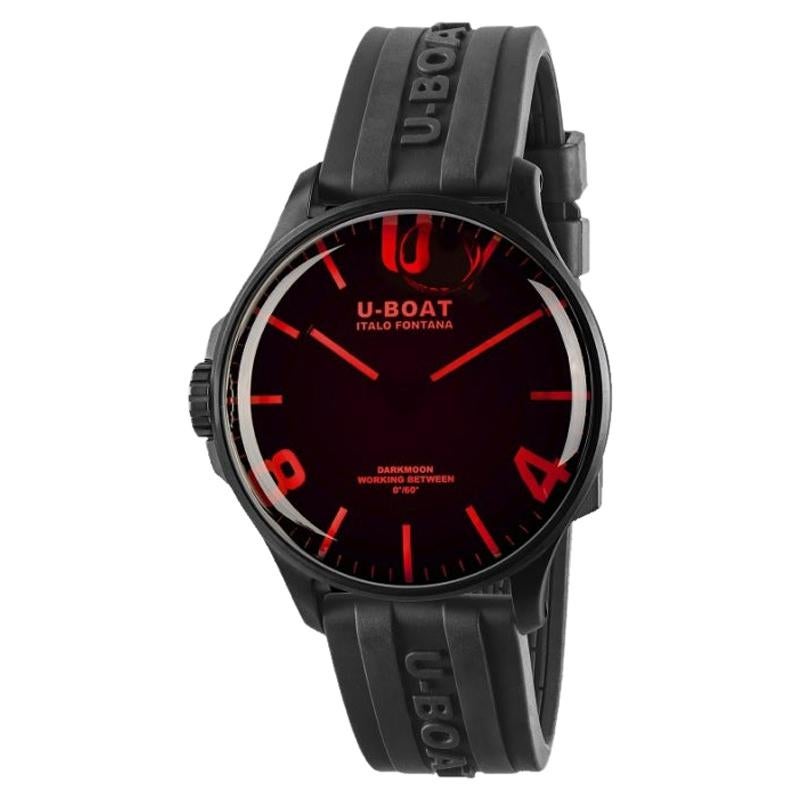 U-Boat Darkmoon Red IPB with Rubber Strap Men's Watch 8466 For Sale