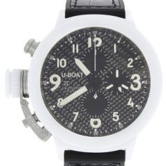 U-Boat Flightdeck 50 White Ceramic Carbon Fiber Dial Automatic Men's Watch