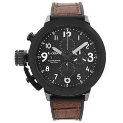 U-Boat Italo Fontana Flightdeck - Montre automatique en céramique noire pour hommes U-7750/50