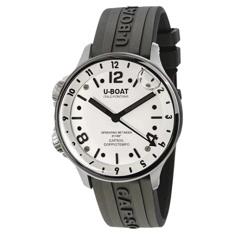 U-Boat Watch Capsoil Doppiotempo 45 White Rehaut 8888 For Sale