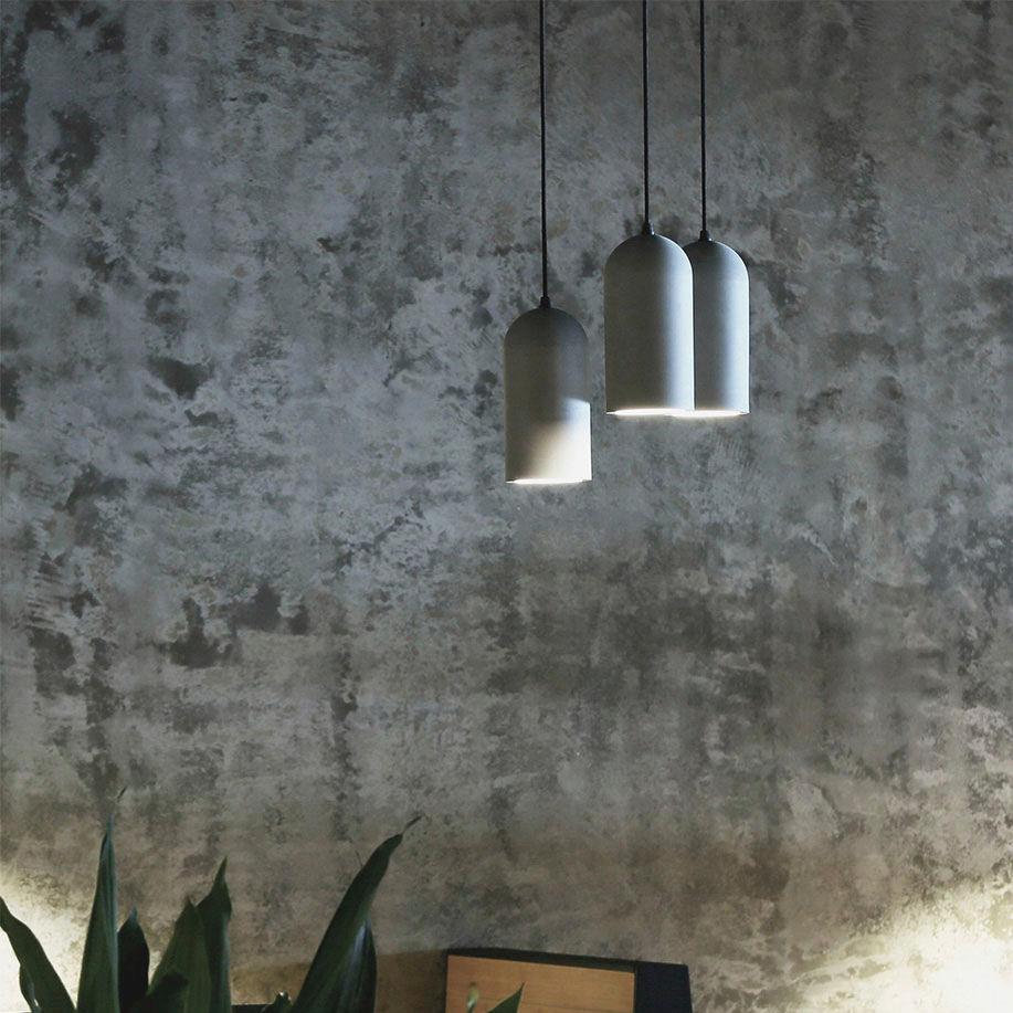 Industriale Lampada a sospensione U Concrete di Bentu Design in vendita