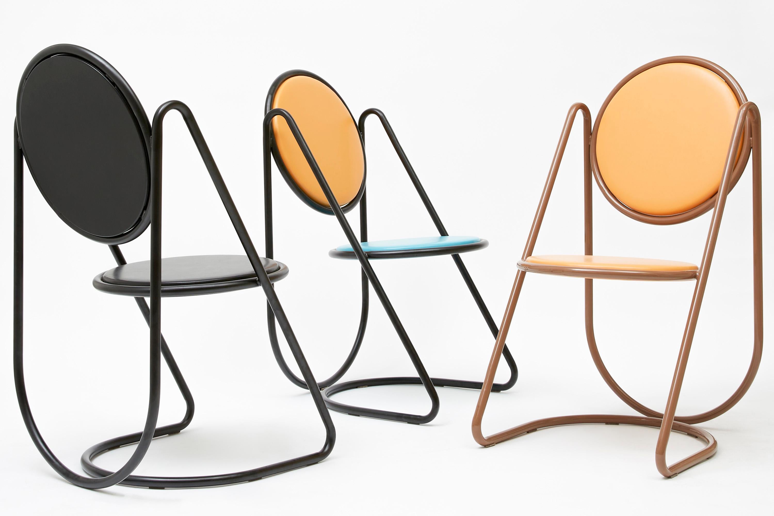 U-Disk Chair, Brown & Orange For Sale 2