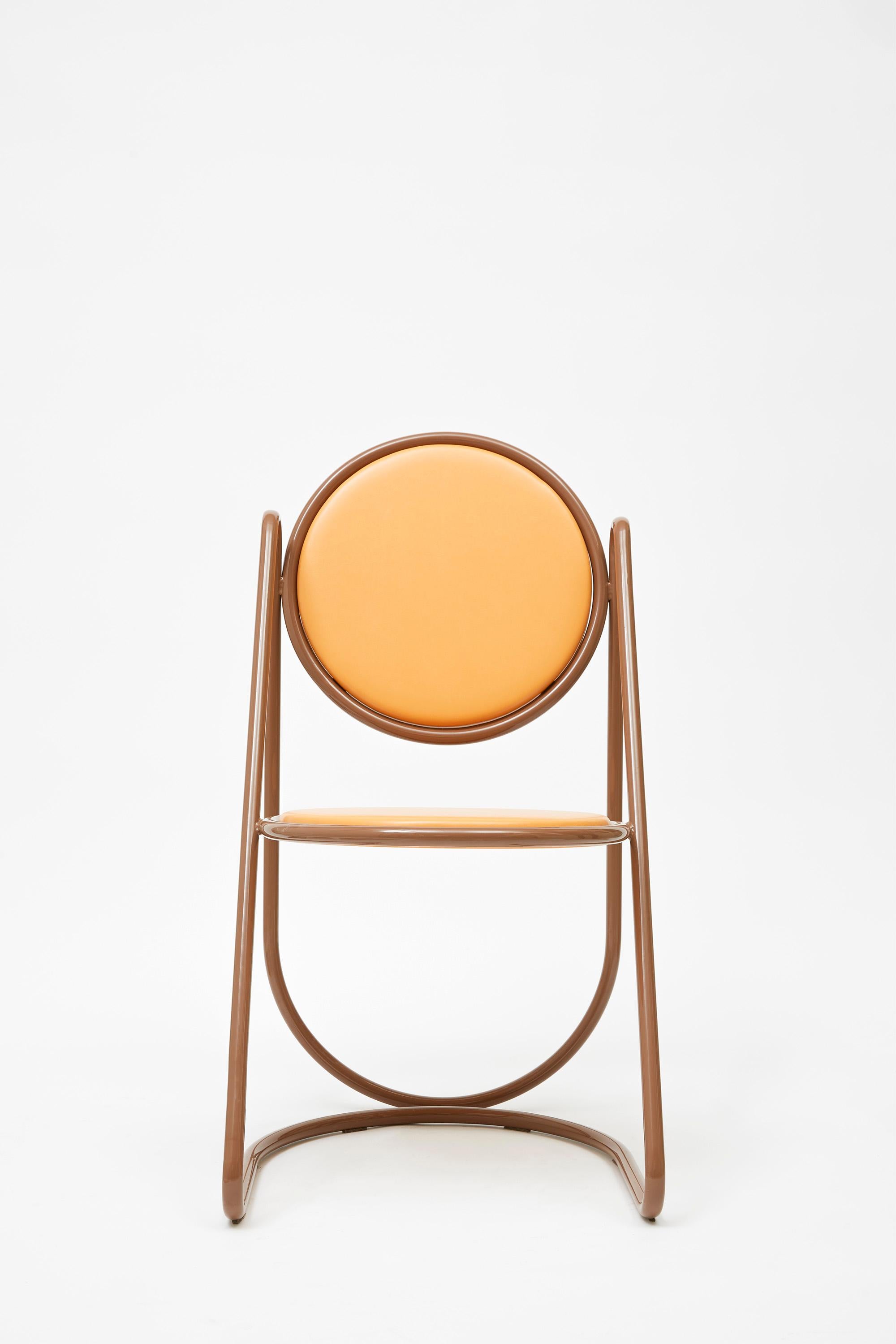 Other U-Disk Chair, Brown & Orange For Sale