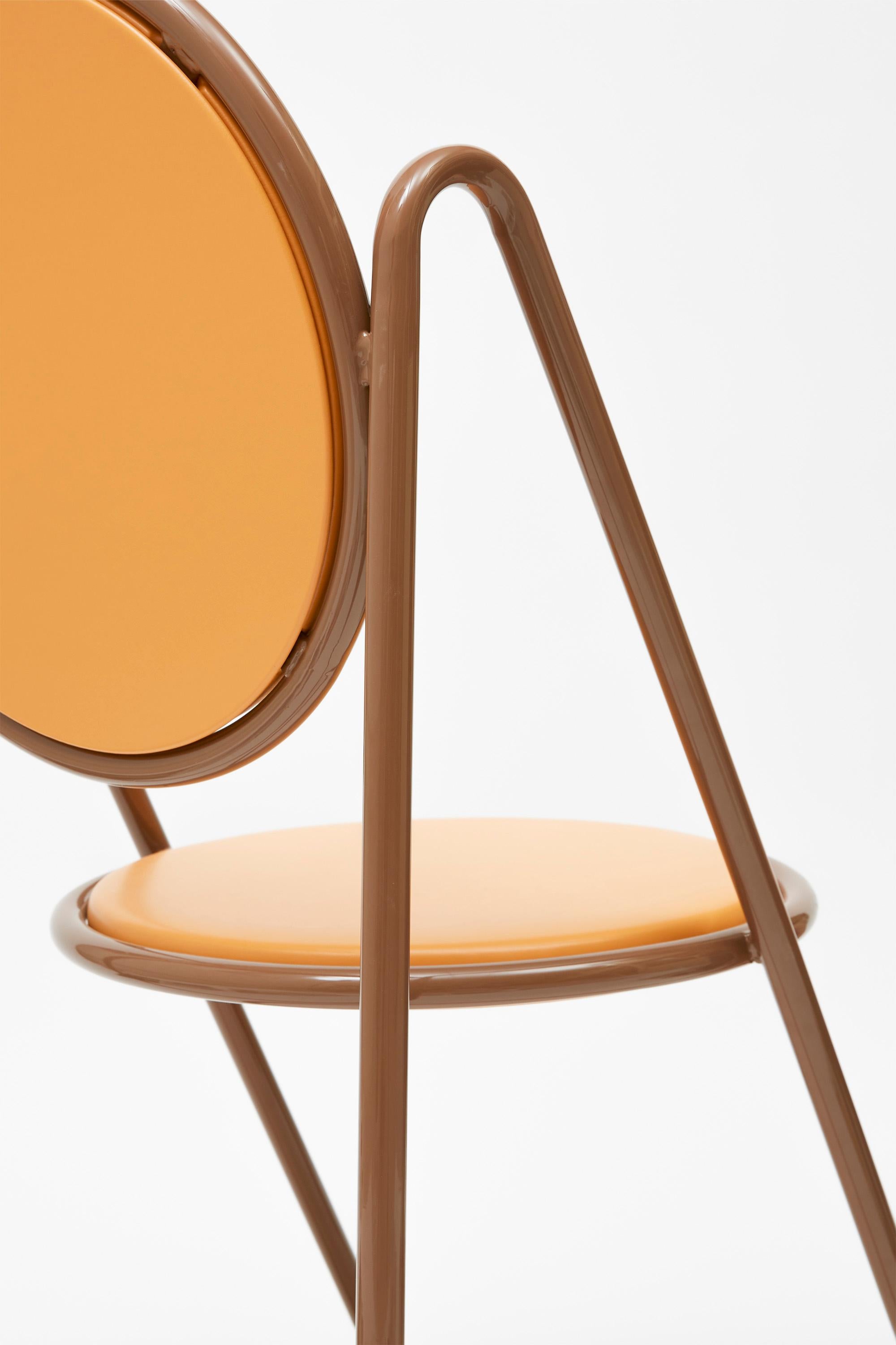 U-Disk Chair, Brown & Orange For Sale 1