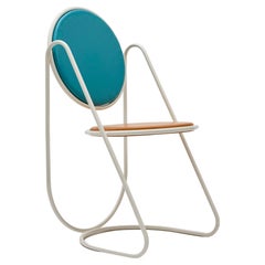 U-Disk Chair, White, Light-Blue & Orange