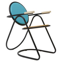 U-Disk Easy Chair, Black, Orange & Light Blue