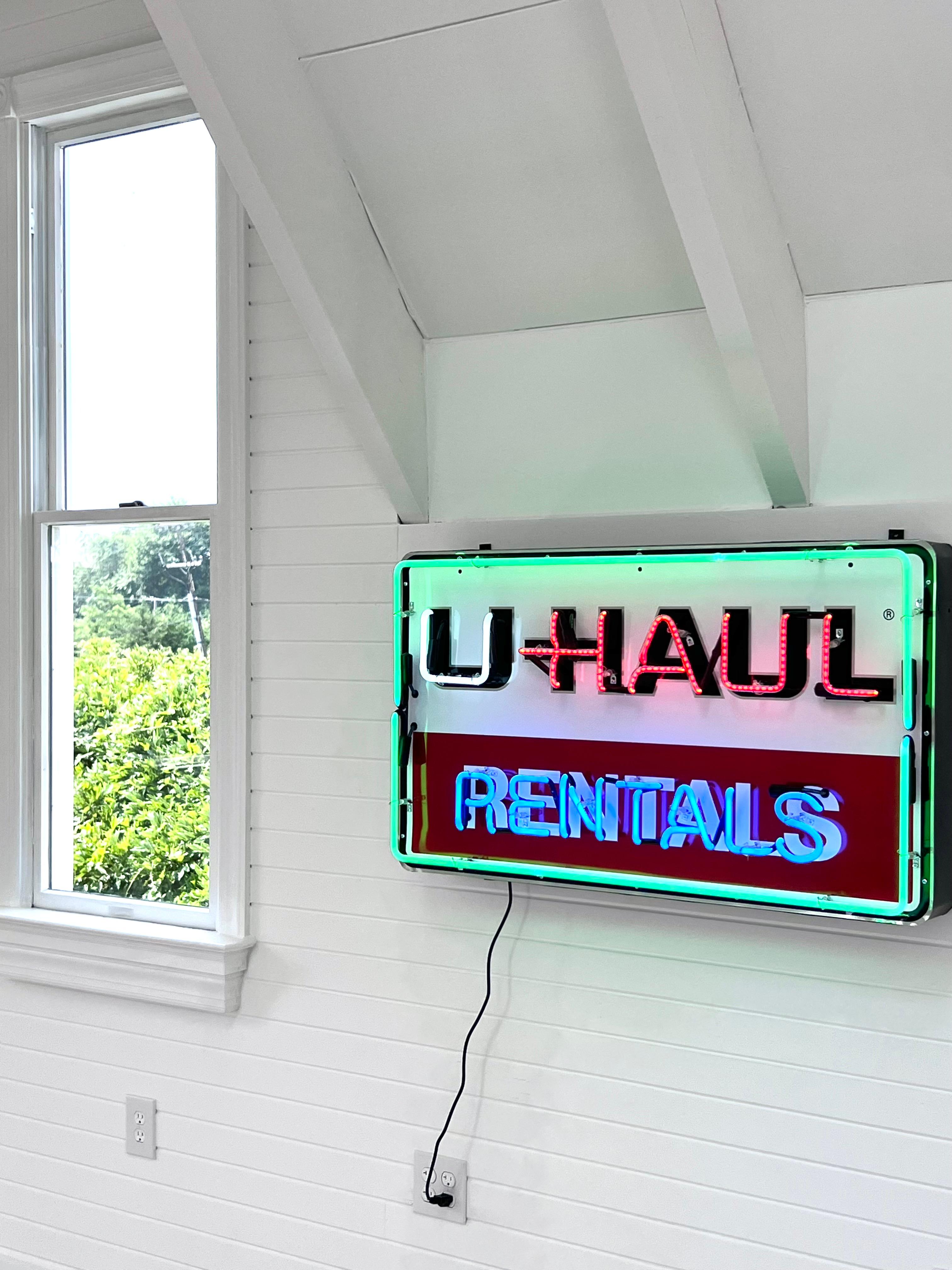 North American U-haul Neon Sign, 1990s USA For Sale
