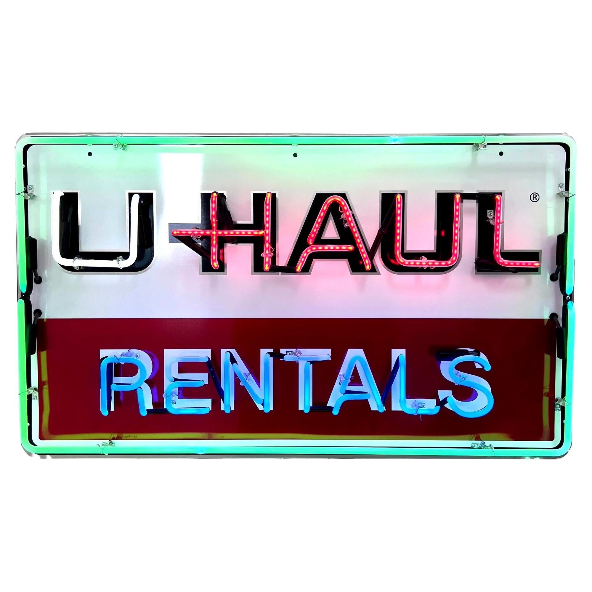 U-haul Neon Sign, 1990s USA For Sale
