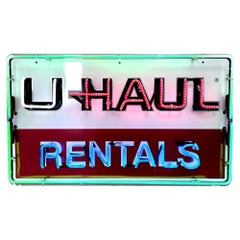 Vintage U-haul Neon Sign, 1990s USA
