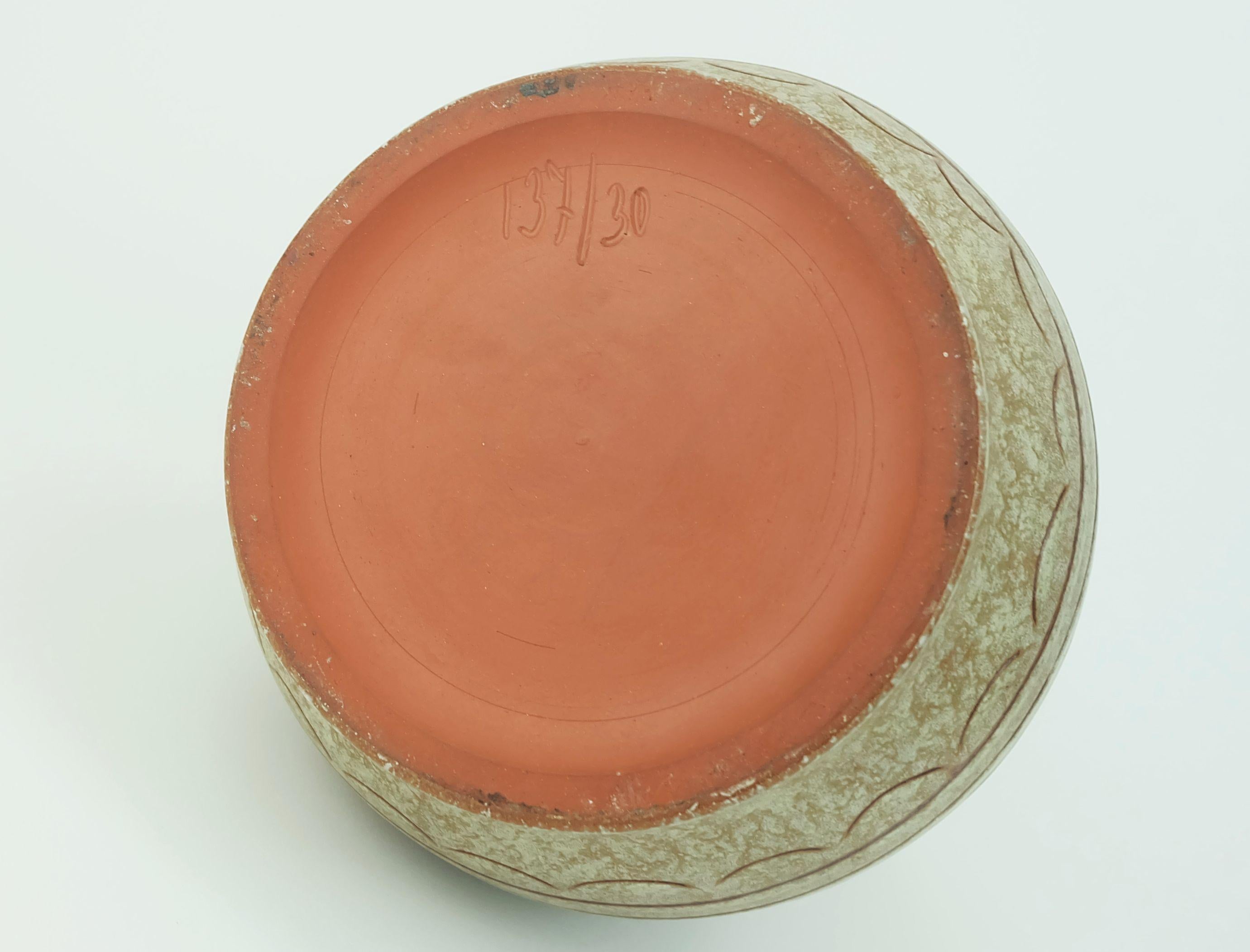 VASO u-keramik metà secolo modello n. 137/30 elefanti e palme decoro anni '60 in vendita 5