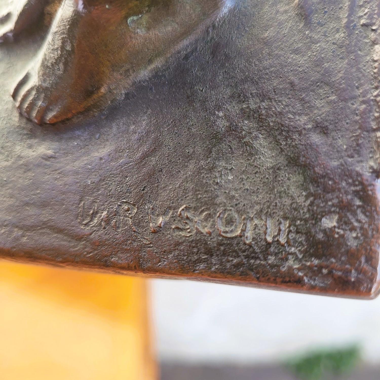 U Rusconi, Medusa, Signed Bronze, Late 19th Early 20th Century For Sale 9