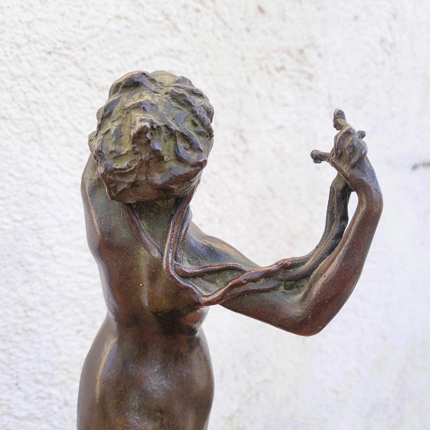 U Rusconi, Medusa, Signed Bronze, Late 19th Early 20th Century For Sale 11