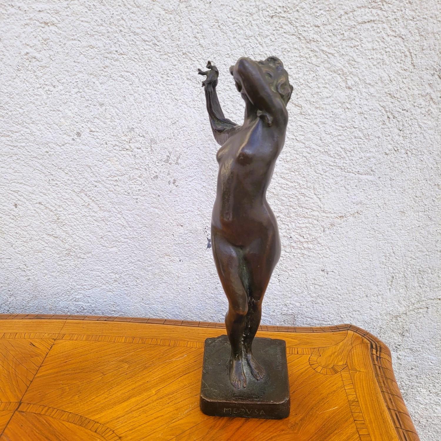 Napoleon III U Rusconi, Medusa, Signed Bronze, Late 19th Early 20th Century For Sale