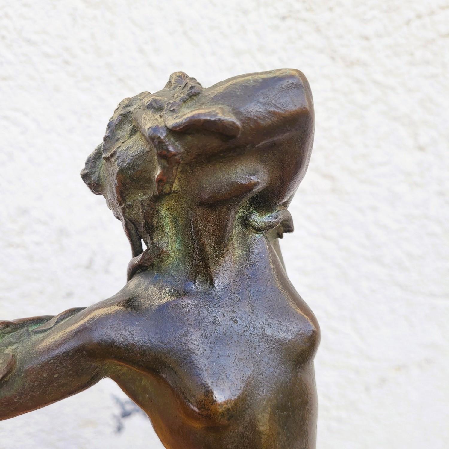 U Rusconi, Medusa, Signed Bronze, Late 19th Early 20th Century In Good Condition For Sale In MARSEILLE, FR