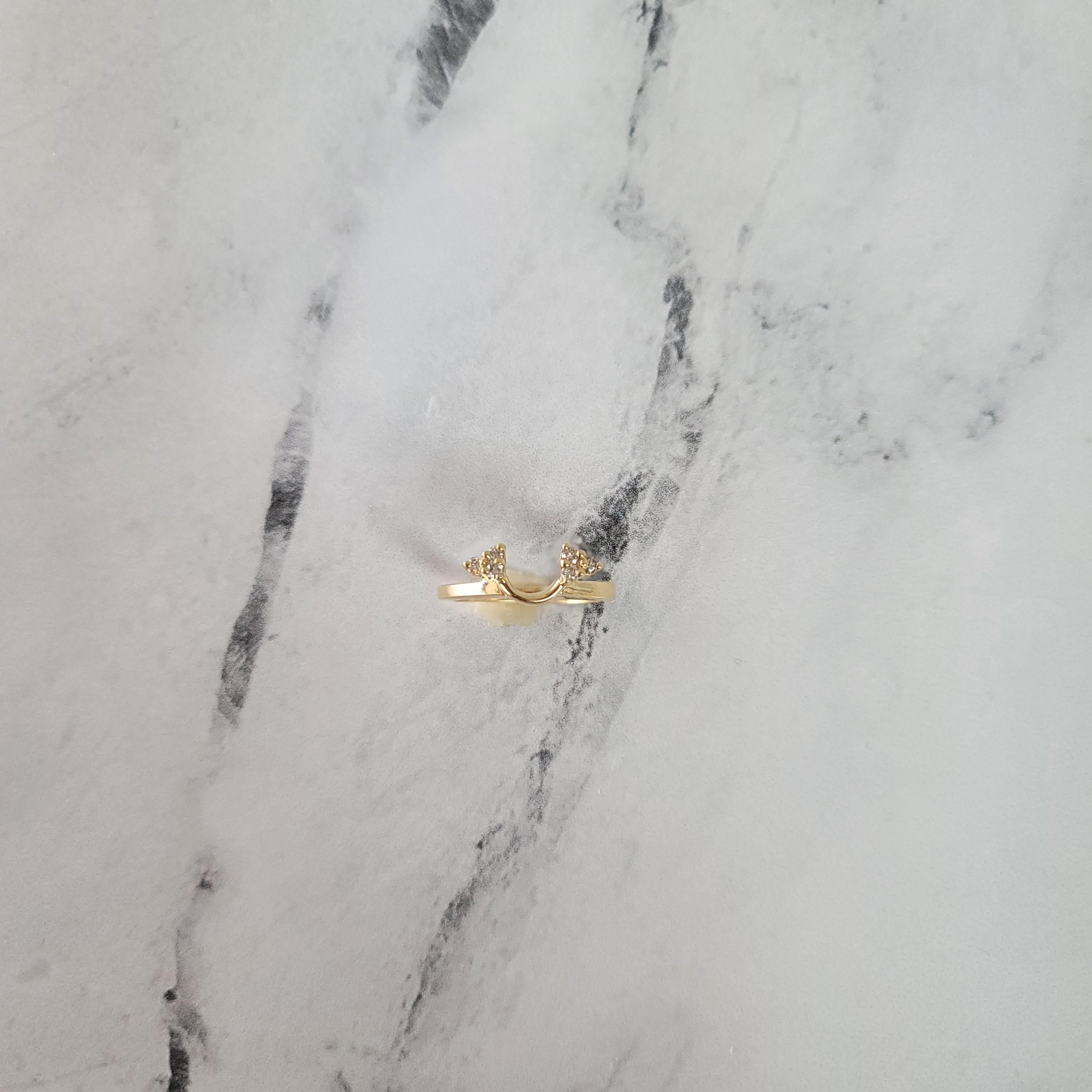 da uomo o donna Anello con diamante a forma di U in vendita