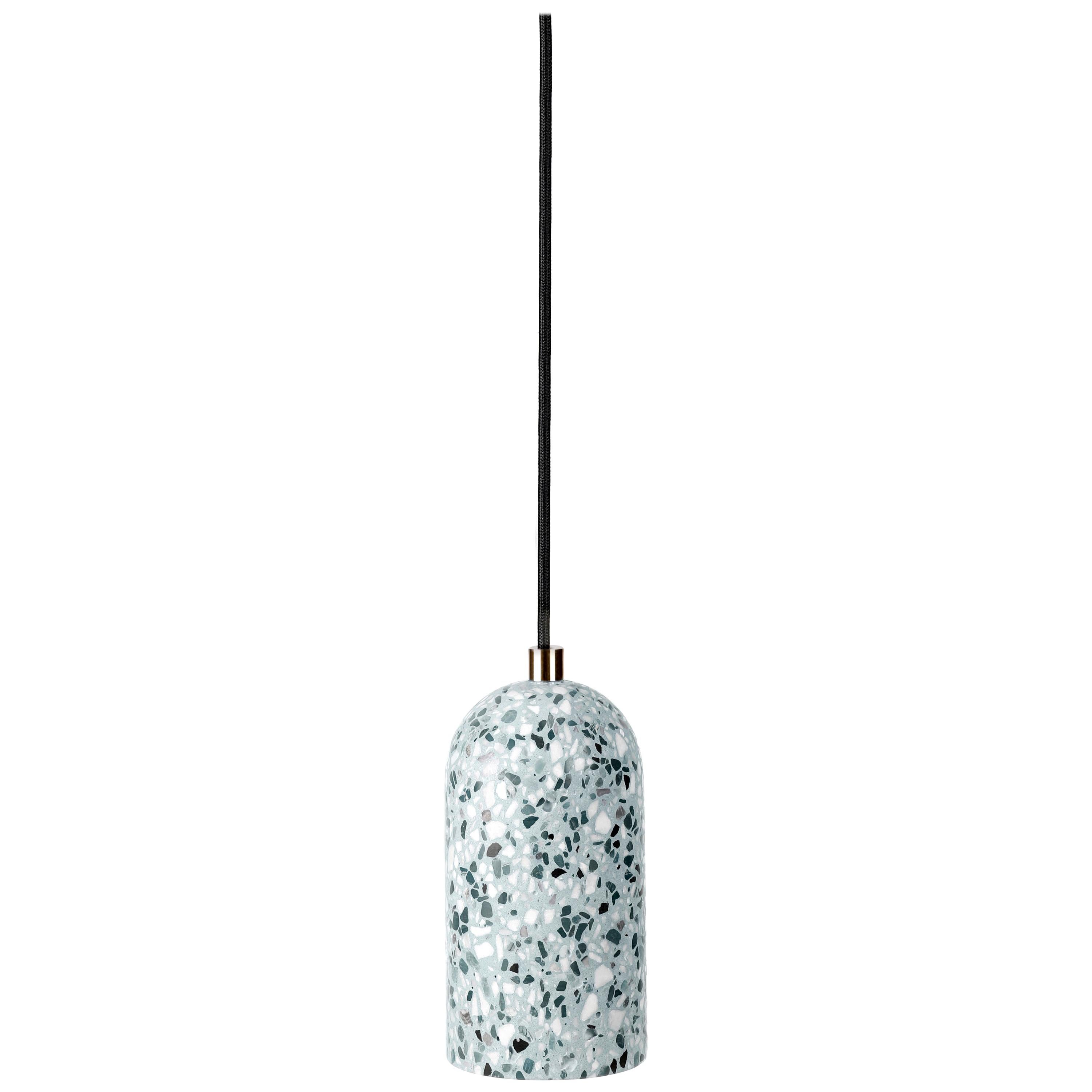 'U' Sky Blue Terrazzo Pendant Lamp by Bentu Design