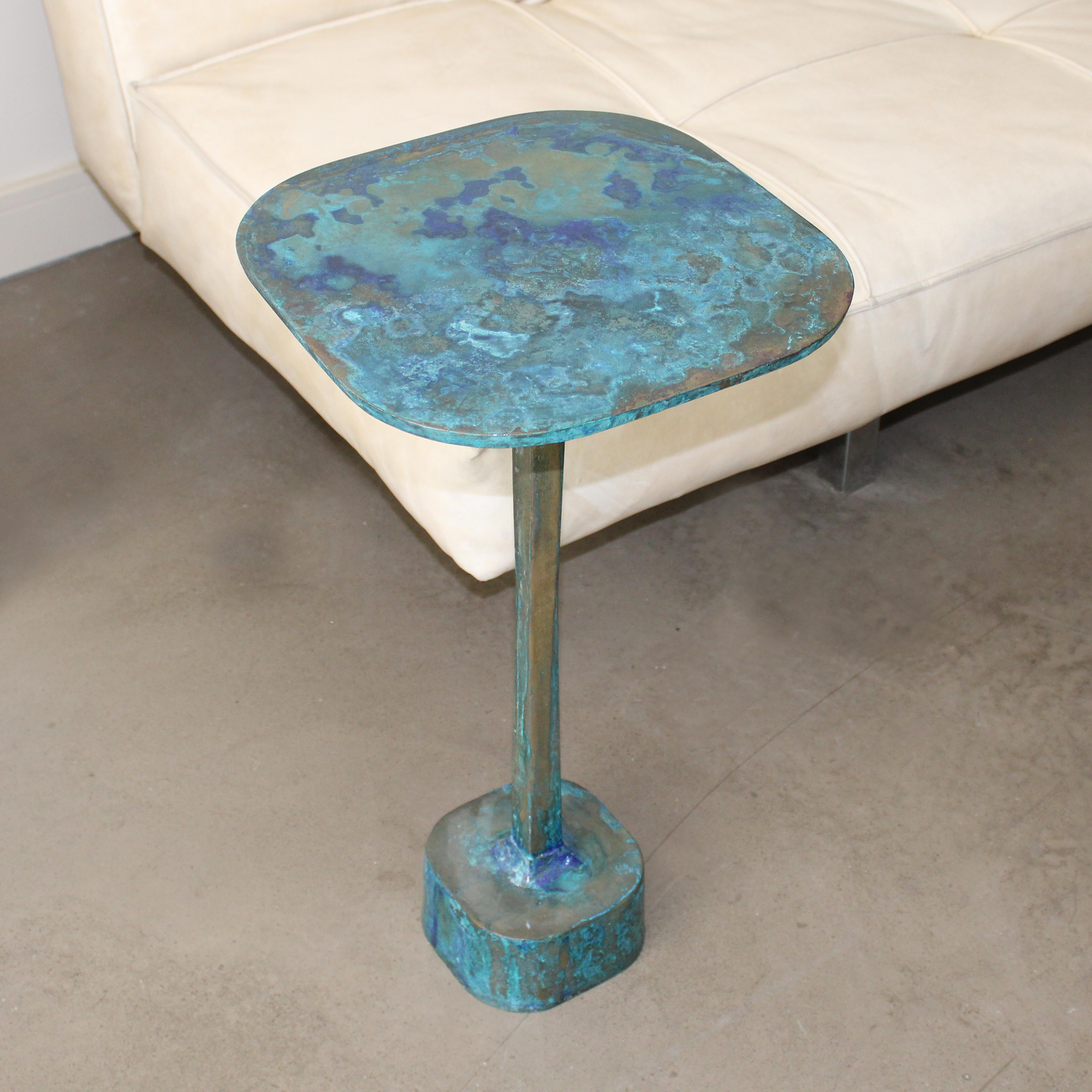 U Table/32 Blue Night Finish Cast Bronze Table by Studio Sunt For Sale 4