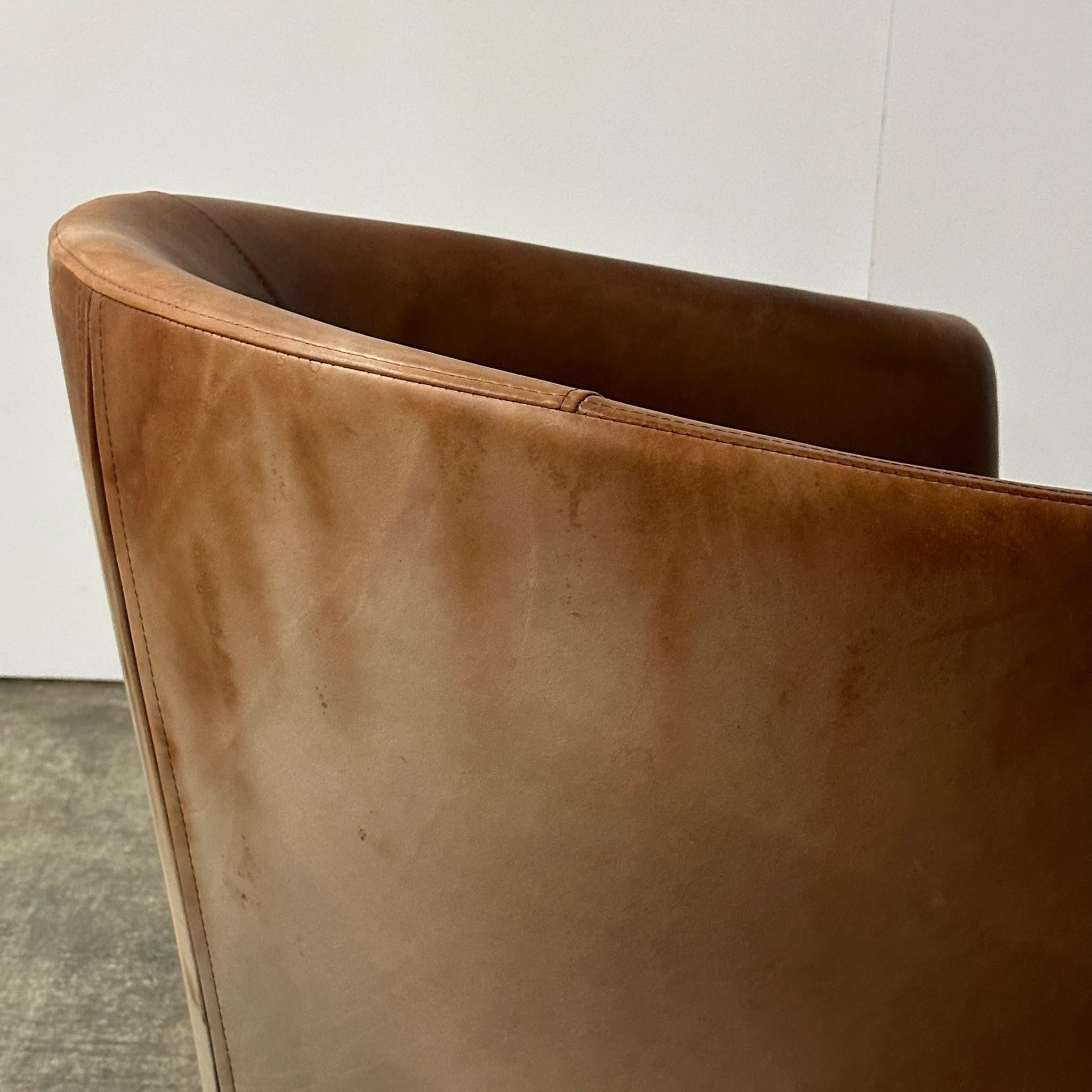 Leather U-Turn Chairs by Niels Bendsten for Bensen