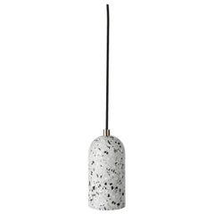 'U' White Terrazzo Pendant Lamp by Bentu Design