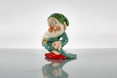 U. Zaccagnini per Walt Disney Sleepy Scultura in ceramica smaltata anni '40 Italia