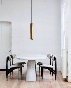 Lampada a sospensione scultorea in ottone U2 di Jan Garncarek