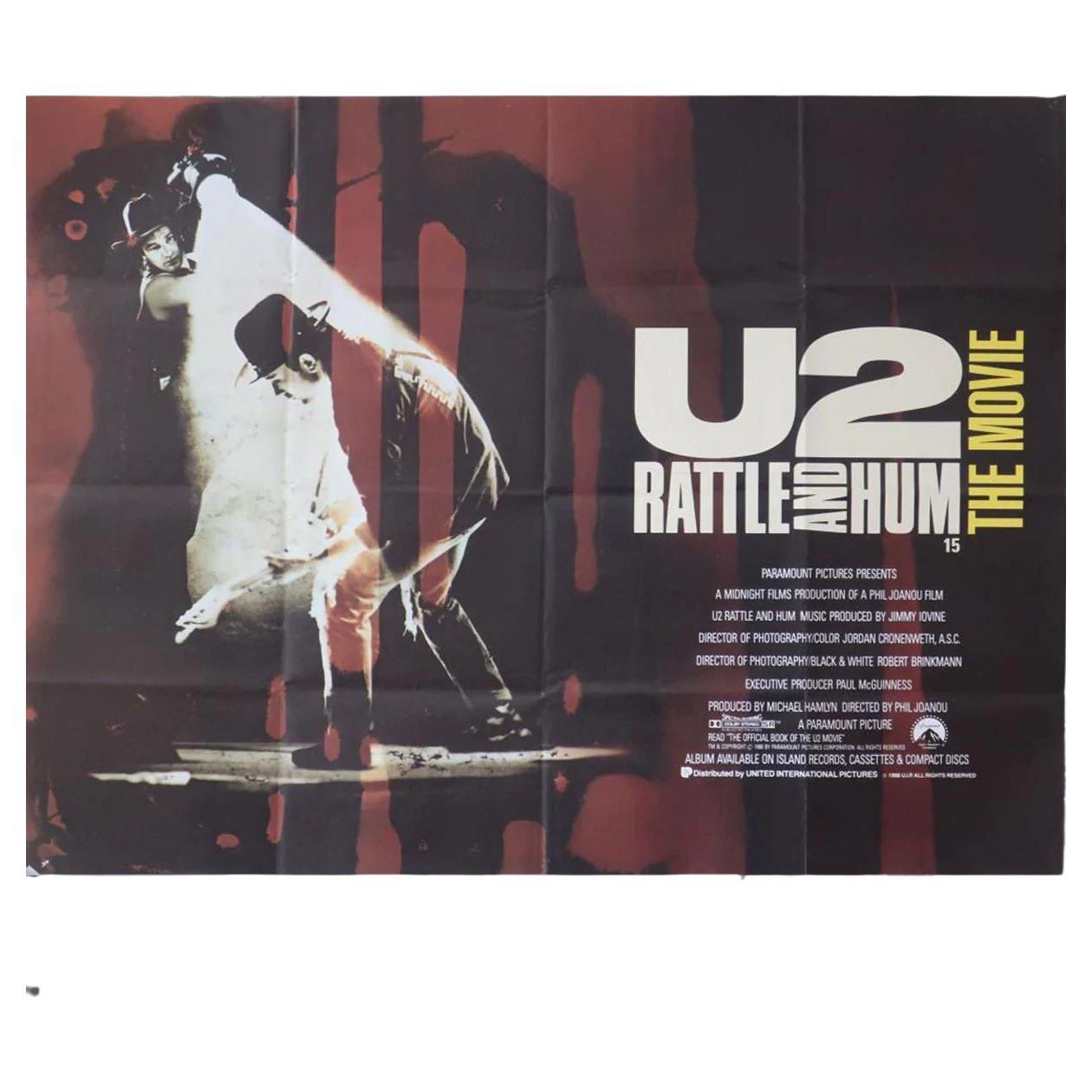 U2 Rattle and Hum, Unframed Poster, 1988 For Sale at 1stDibs