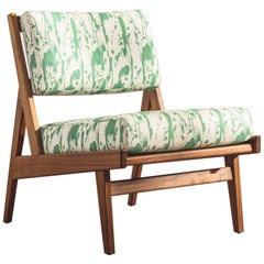 Jens Risom U431 Sessel ohne Armlehne aus amerikanischem Nussbaumholz