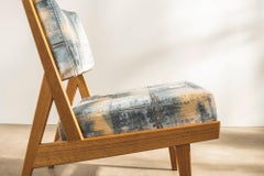 Jens Risom U431 Armless Chair in European Oak