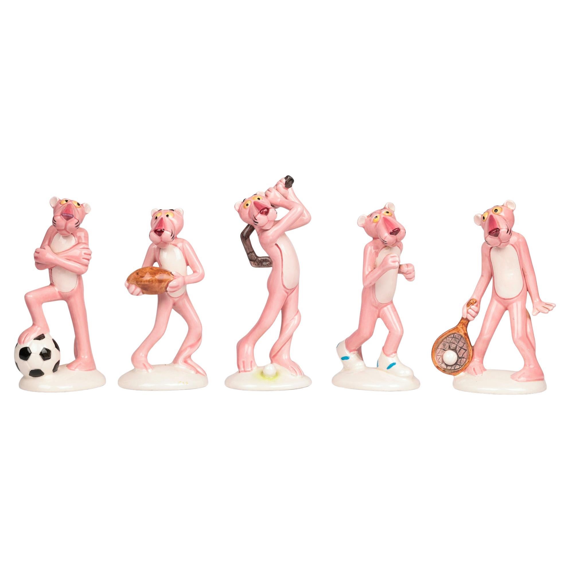 UAC Geoffrey Cinco Figuras Deportivas Vintage Pantera Rosa en venta