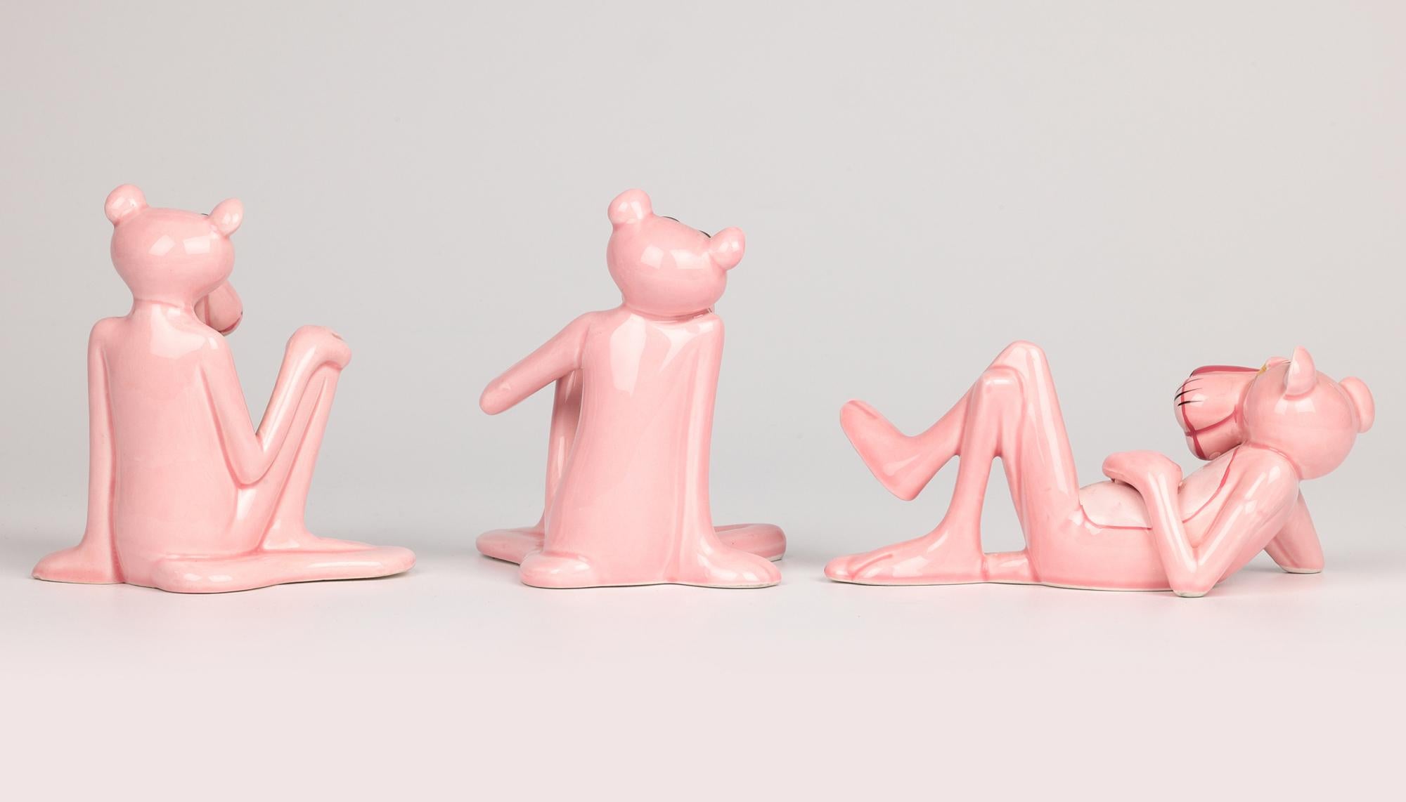 UAC Geoffrey Tres Figuras Sentadas Vintage Pantera Rosa finales del siglo XX en venta