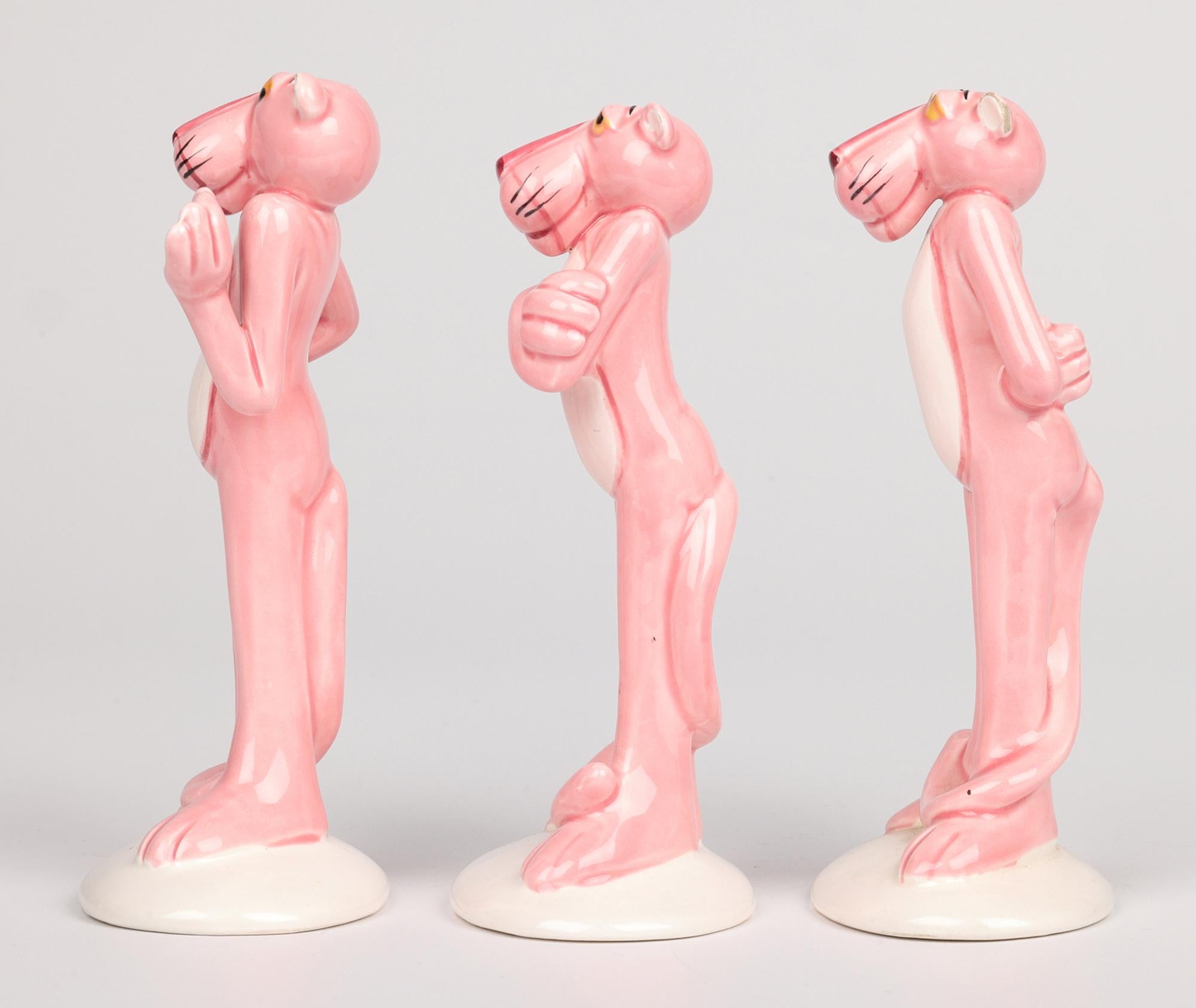 UAC Geoffrey Tres Figuras de Actitud de Pie Vintage Pantera Rosa en venta 5
