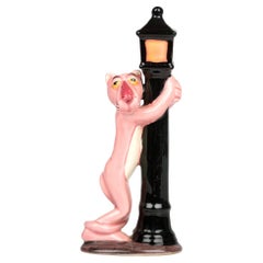 Figura UAC Geoffrey Vintage Pantera rosa abrazando una farola