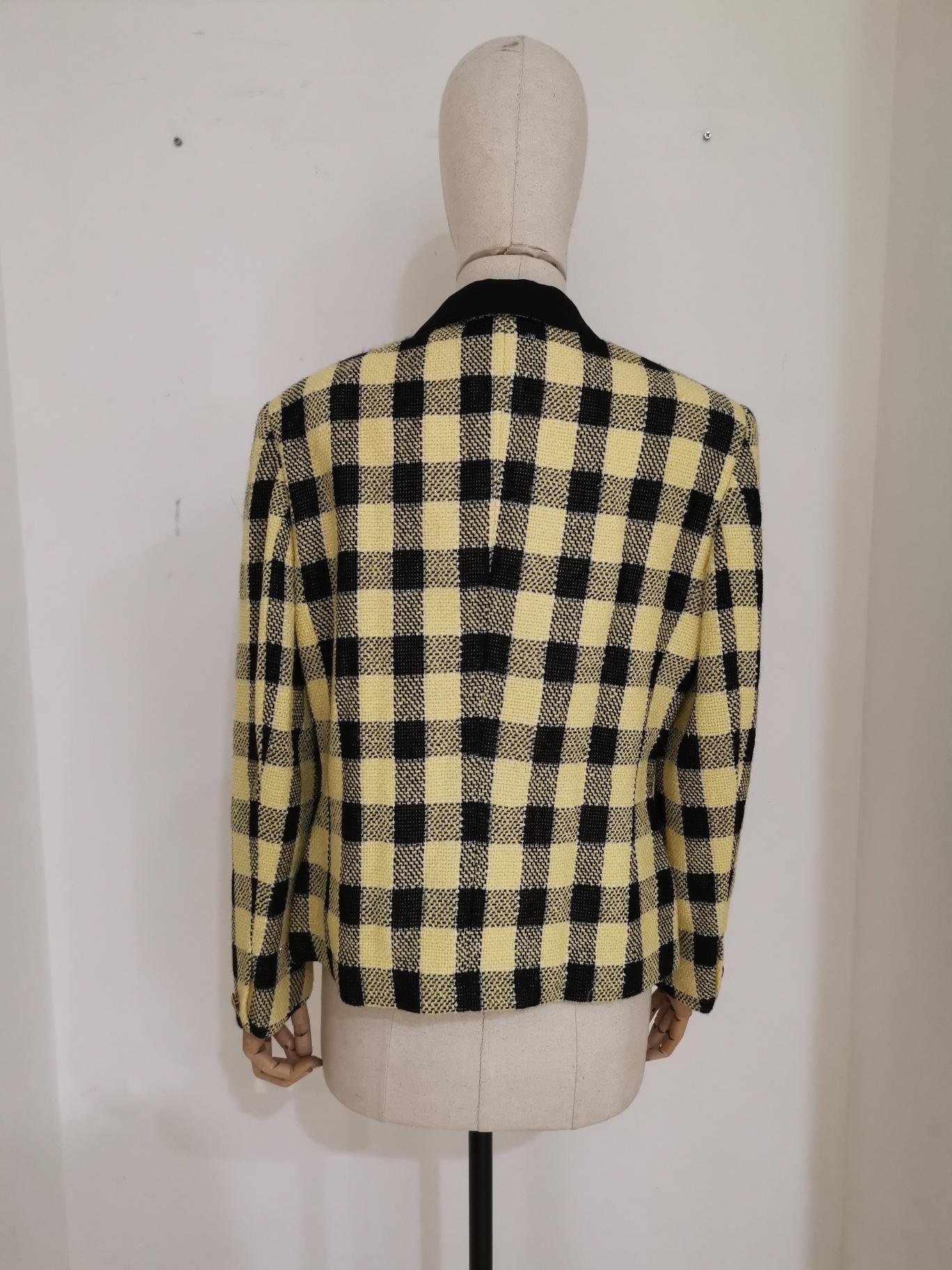 Uarell yellow black wool jacket 1