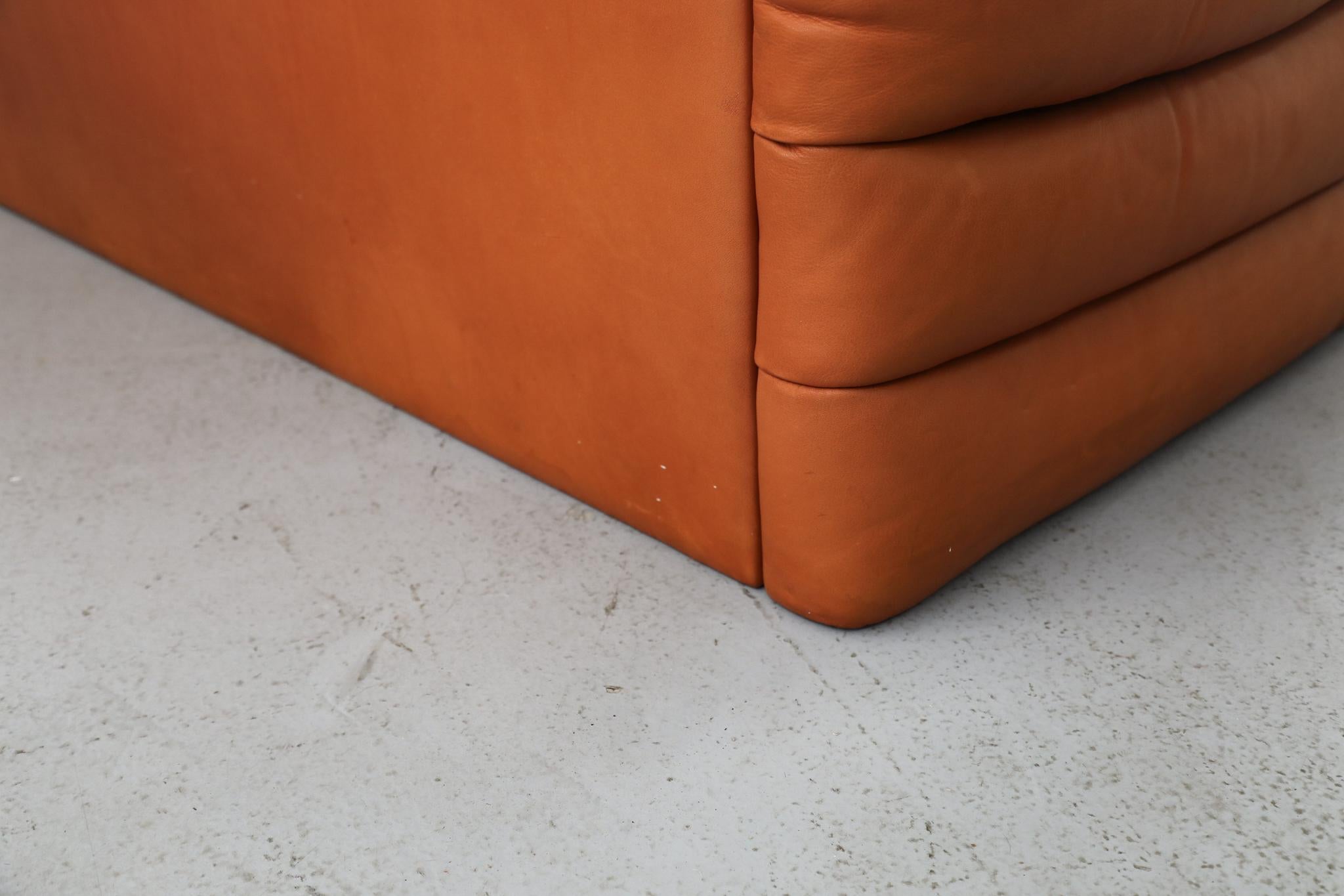 Ubald Klug De Sede DS-1025 Divano modulare 'Terrazza', Set di 2, Pelle di Siena in vendita 10