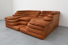 Ubald Klug De Sede DS-1025 'Terrazza' Modular Sofa, Set of 2, Sienna Leather
