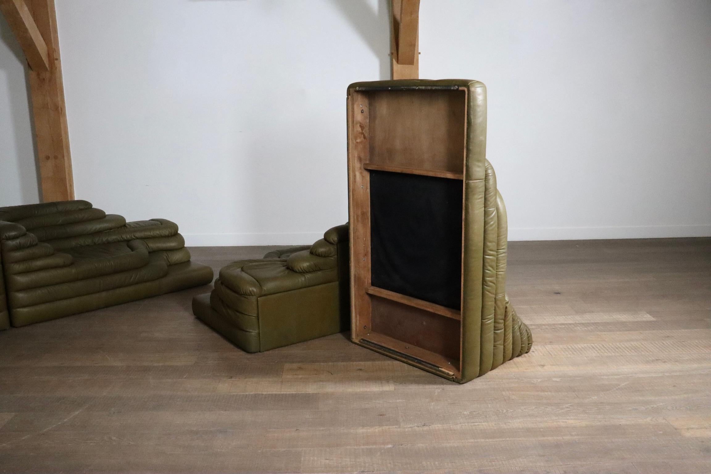 Ubald Klug DS-1025 Terrazza juego completo de sofás para De Sede Suiza años 70 en venta 9