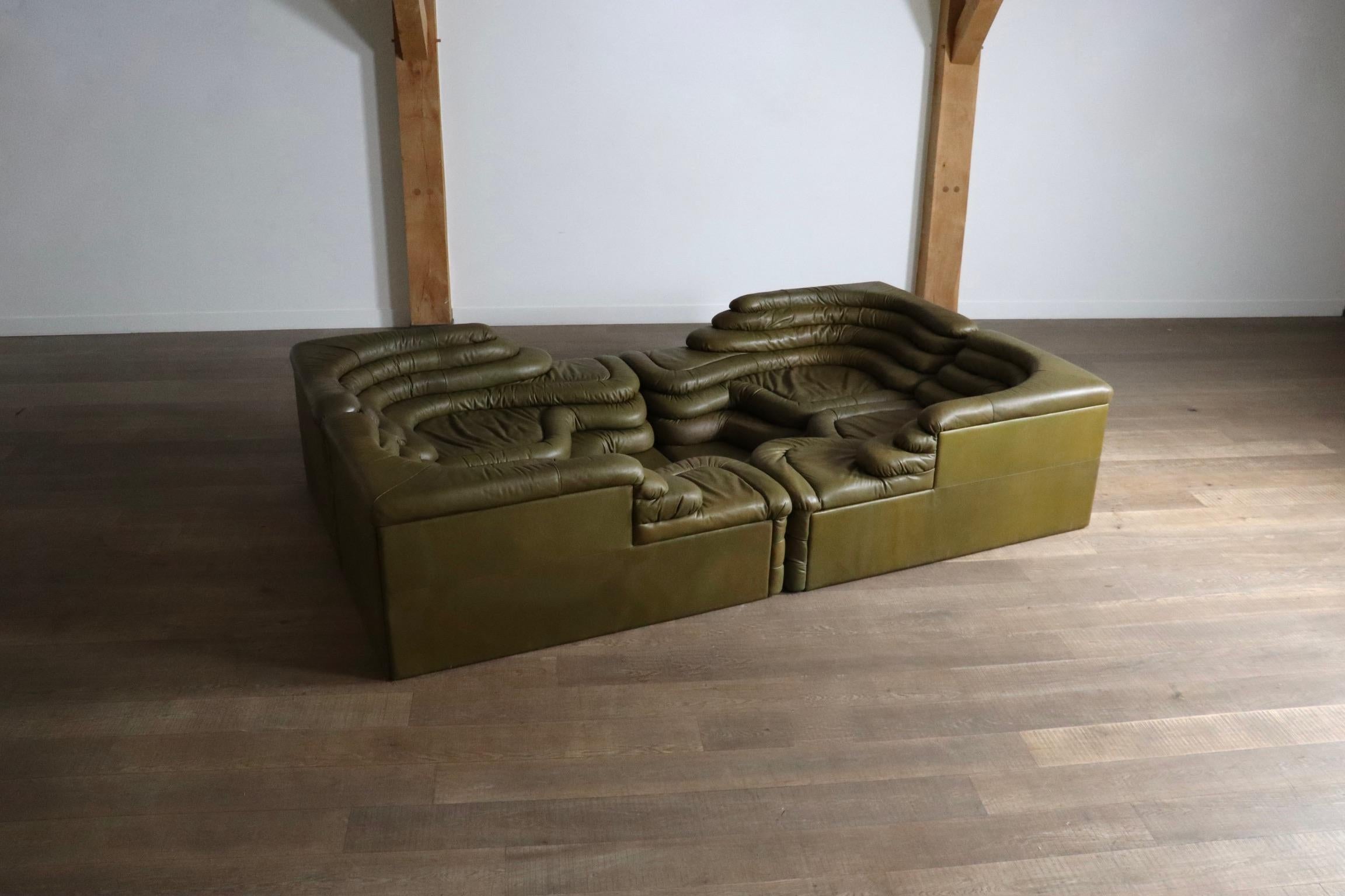 Ubald Klug DS-1025 Terrazza juego completo de sofás para De Sede Suiza años 70 en venta 1
