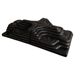 Ubald Klug DS-1025 "Terrazza" Sofa für De Sede, Schwarzes Leder, 1974, 4er-Set