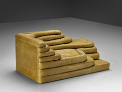 Ubald Klug for De Sede 'Terrazza' Landscape in Olive Green Leather