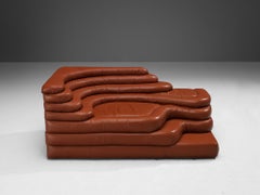 Ubald Klug for De Sede 'Terrazza' Landscape in Red Brown Leather