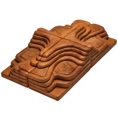 Ubald Klug for De Sede 'Terrazza' Landscapes in Patinated Brown Leather