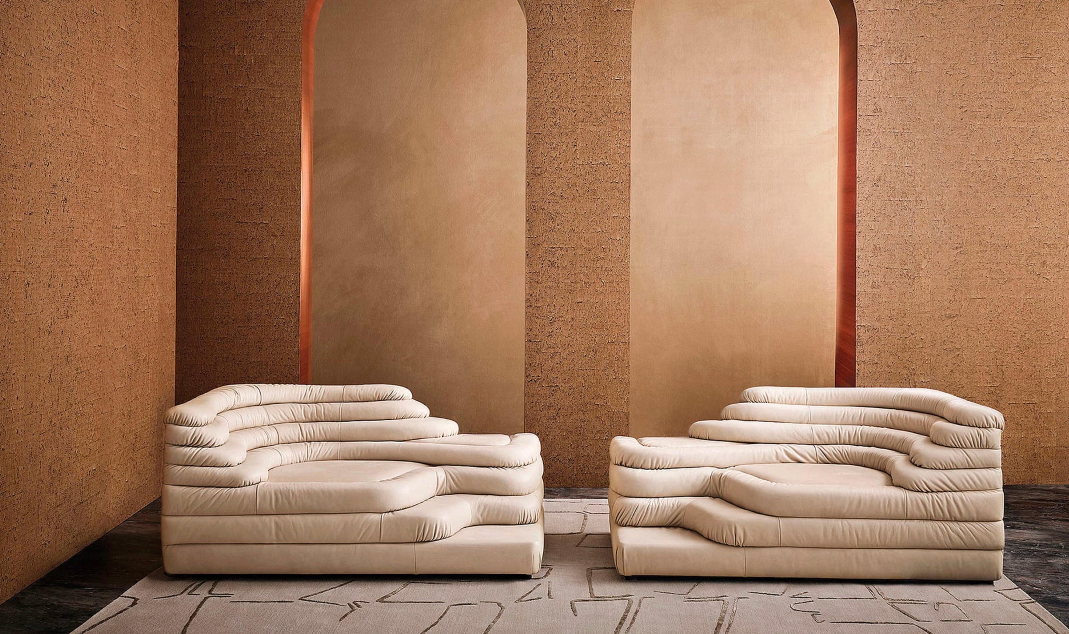 Ubald Klug DS-1025 'Terrazza' Sofa Island (4 pieces together) for De Sede, Switzerland. New, current production.

The timeless classic 'Terrazza' sofa by De Sede in wonderful high-end leather. Great as a stand alone piece, but also wonderful