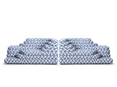 Ubald Klug Pair of 'Terrazza' Sofas Outdoor Version in Fabric for De Sede