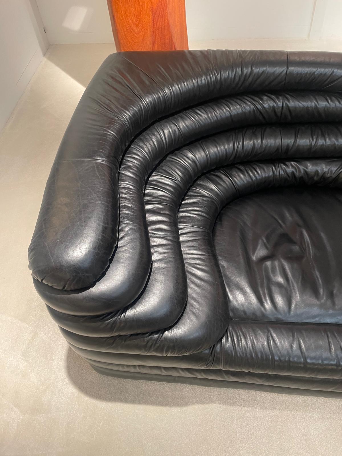 Leather Ubald Klug, Sofa Terrazza De Sede edition, 1970
