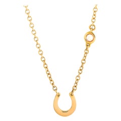 Ubaldi 18 Karat Rose Gold Horseshoe Pendant Necklace