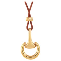 Ubaldi 18 Karat Rose Gold Leather Pendant Necklace