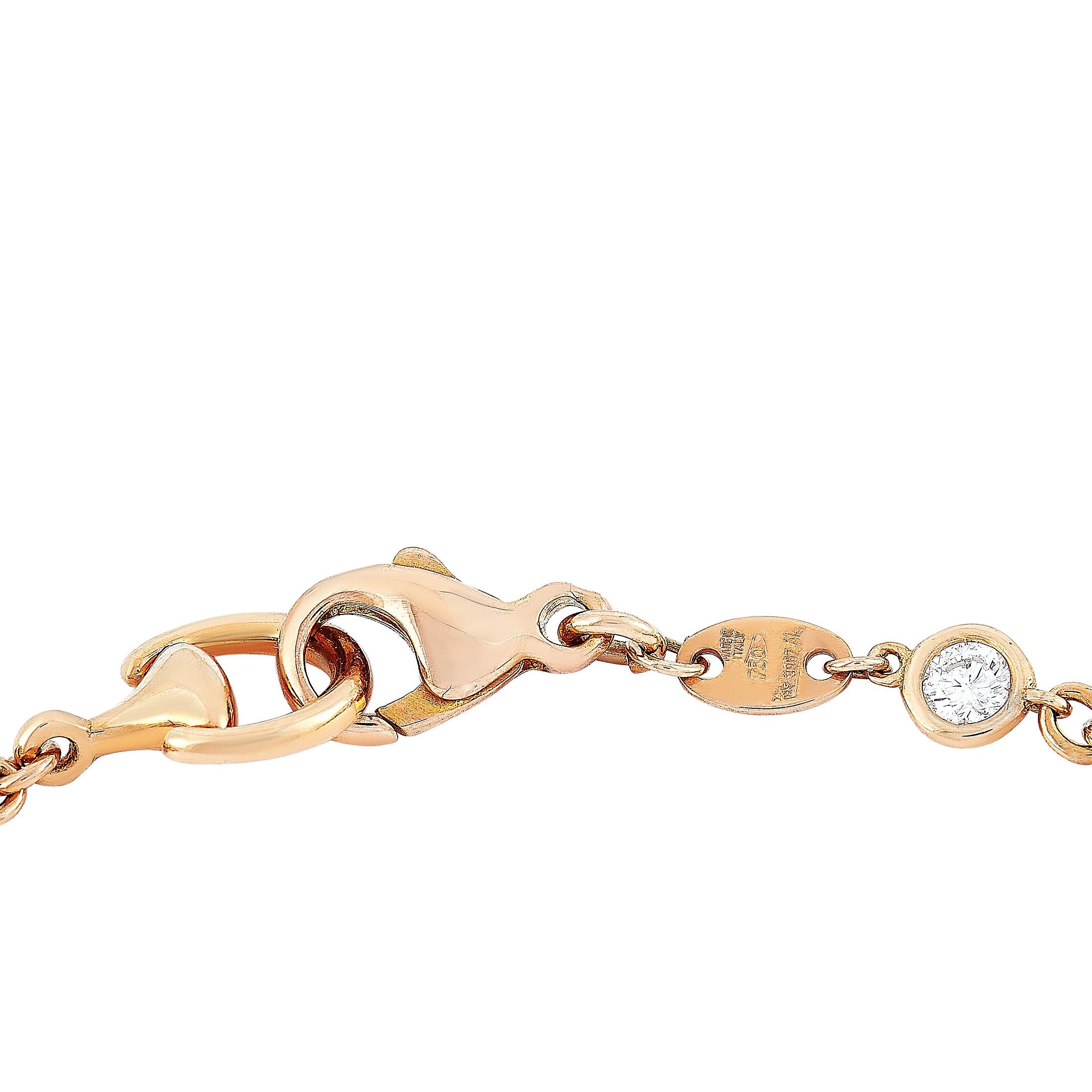 Ubaldi 18 Karat Rose Gold 0.40 Carat Diamond Bracelet In New Condition In Southampton, PA