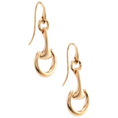 Ubaldi Gioielli 18 Karat Gold Horsebit Fusion Equestrian Earrings
