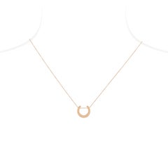 Ubaldi Gioielli 18 Karat Gold Equestrian Horseshoe Necklace Pendant