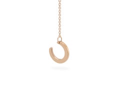 Ubaldi Gioielli 18 Karat Gold Equestrian Horseshoe Necklace Pendant